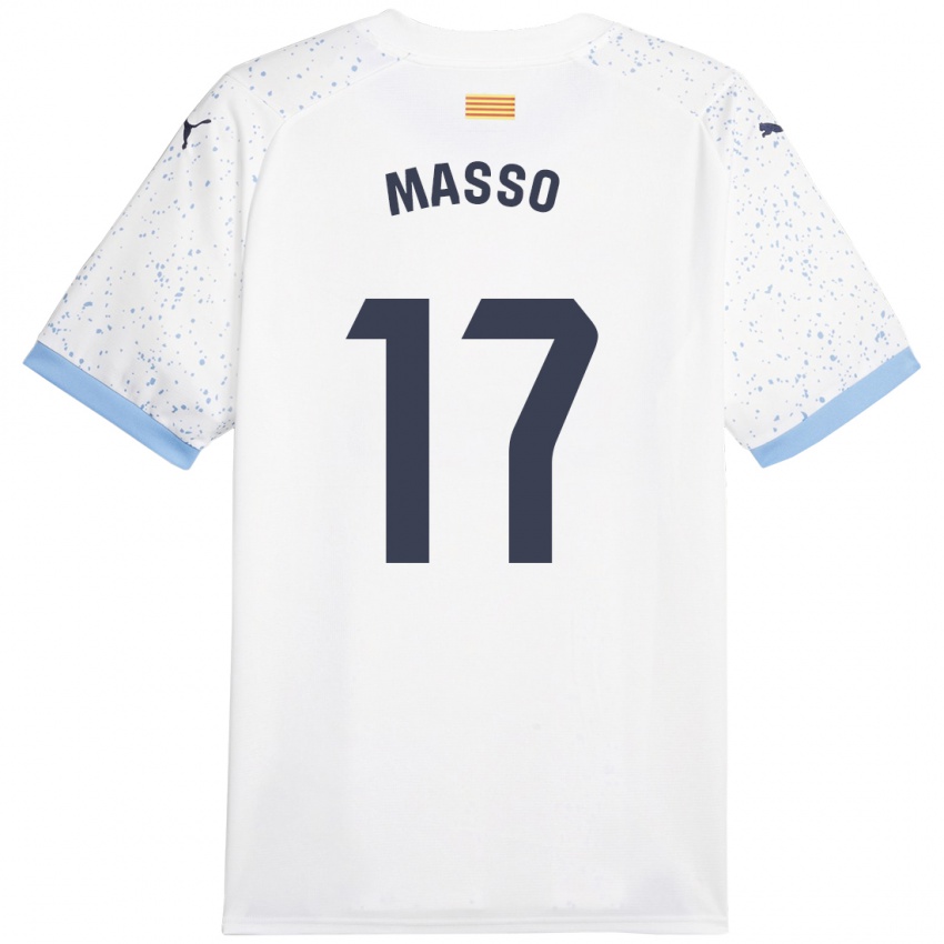 Criança Camisola Ainoa Massó #17 Branco Alternativa 2023/24 Camisa Brasil