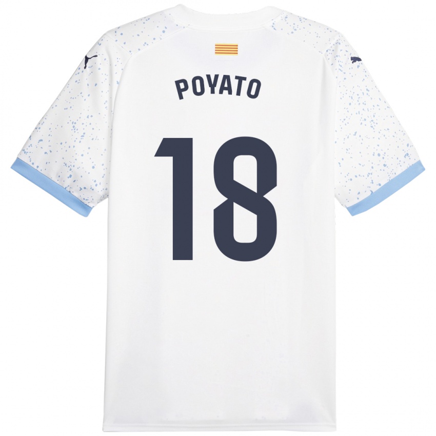 Criança Camisola Marina Poyato #18 Branco Alternativa 2023/24 Camisa Brasil