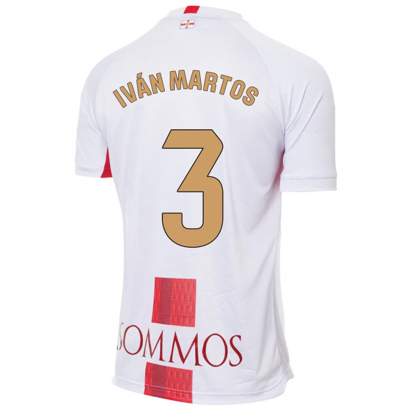 Criança Camisola Iván Martos #3 Branco Alternativa 2023/24 Camisa Brasil