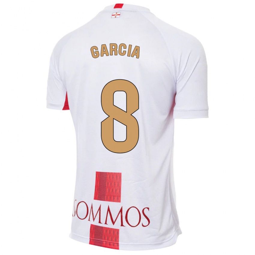 Criança Camisola David García #8 Branco Alternativa 2023/24 Camisa Brasil