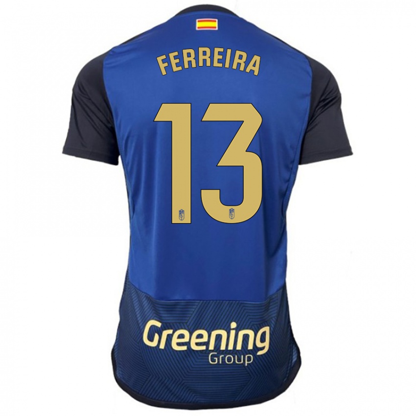 Criança Camisola André Ferreira #13 Marinha Alternativa 2023/24 Camisa Brasil