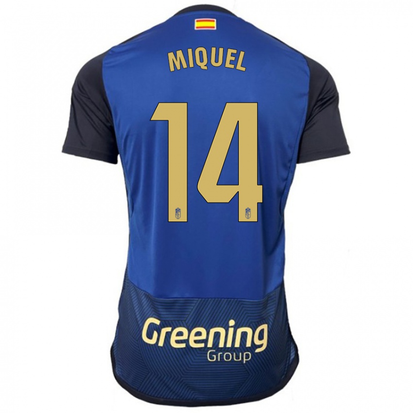 Criança Camisola Ignasi Miquel #14 Marinha Alternativa 2023/24 Camisa Brasil