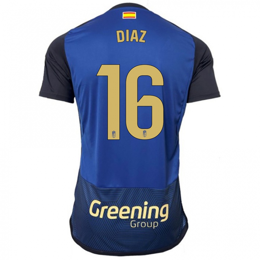 Criança Camisola Víctor Díaz #16 Marinha Alternativa 2023/24 Camisa Brasil