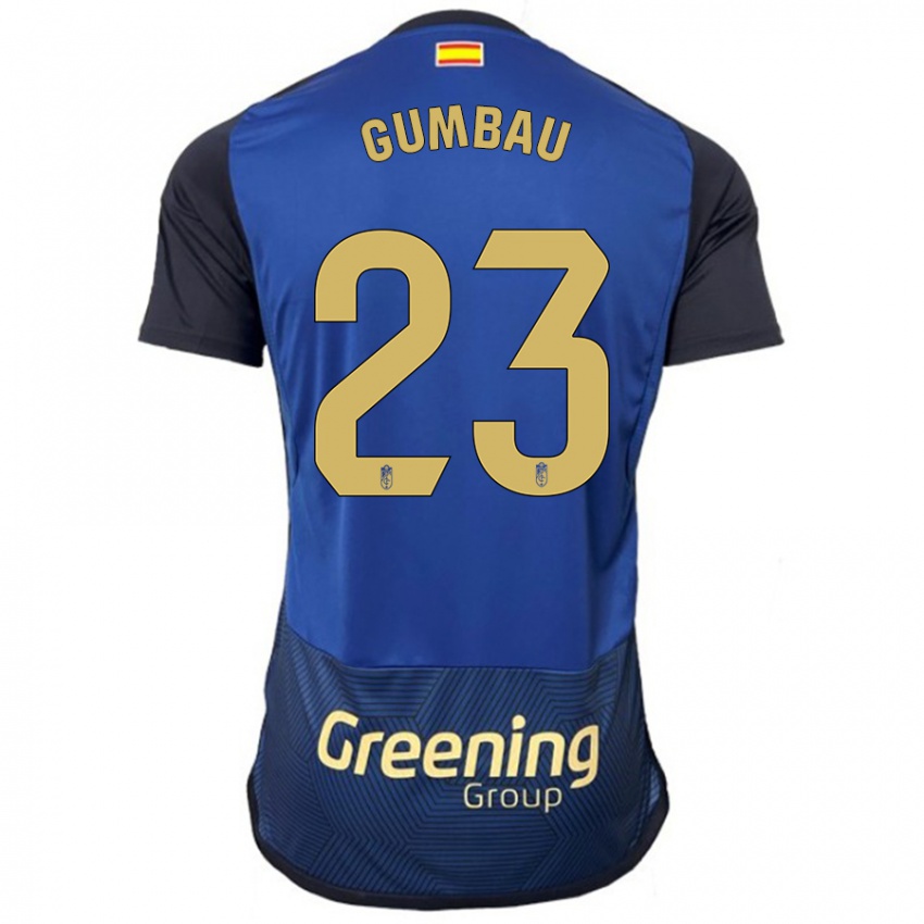 Criança Camisola Gerard Gumbau #23 Marinha Alternativa 2023/24 Camisa Brasil