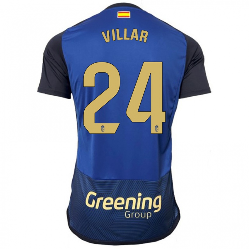 Criança Camisola Gonzalo Villar #24 Marinha Alternativa 2023/24 Camisa Brasil