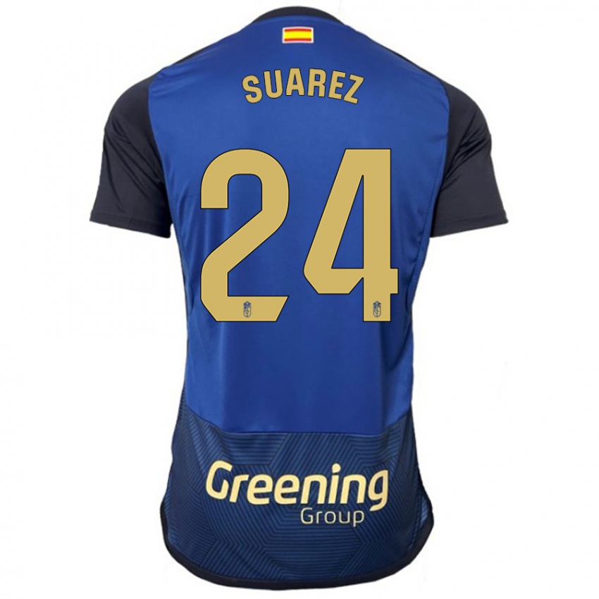 Criança Camisola Carlota Suárez #24 Marinha Alternativa 2023/24 Camisa Brasil