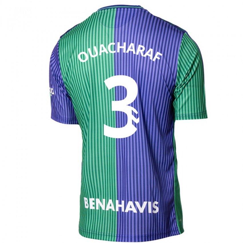 Criança Camisola Bilal Ouacharaf #3 Azul Esverdeado Alternativa 2023/24 Camisa Brasil