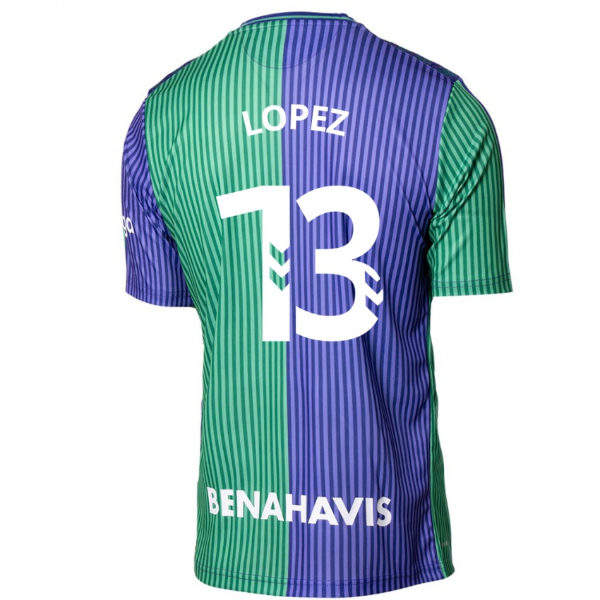 Criança Camisola Carlos López #13 Azul Esverdeado Alternativa 2023/24 Camisa Brasil