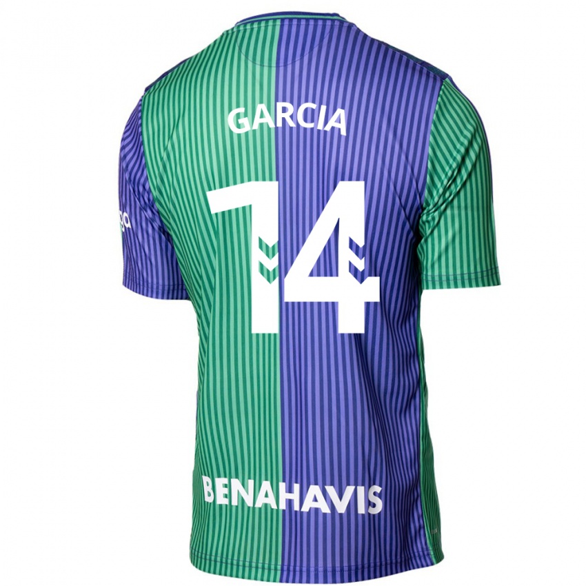 Criança Camisola Víctor García #14 Azul Esverdeado Alternativa 2023/24 Camisa Brasil