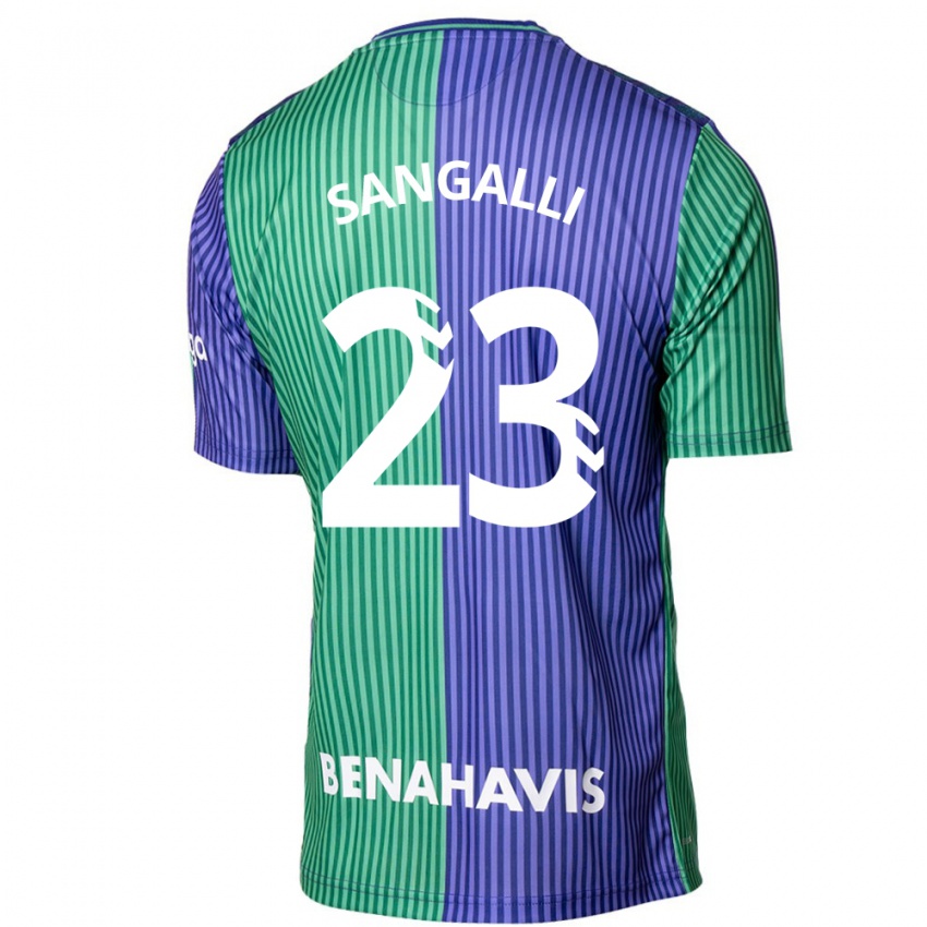 Criança Camisola Luca Sangalli #23 Azul Esverdeado Alternativa 2023/24 Camisa Brasil