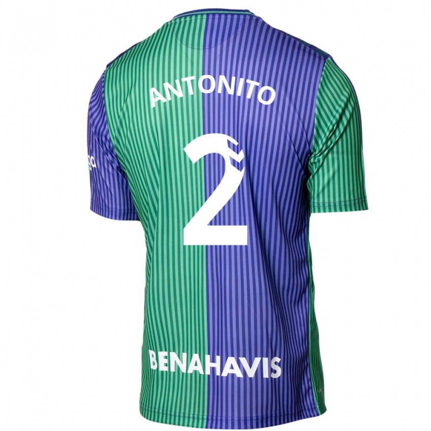 Criança Camisola Antoñito #2 Azul Esverdeado Alternativa 2023/24 Camisa Brasil