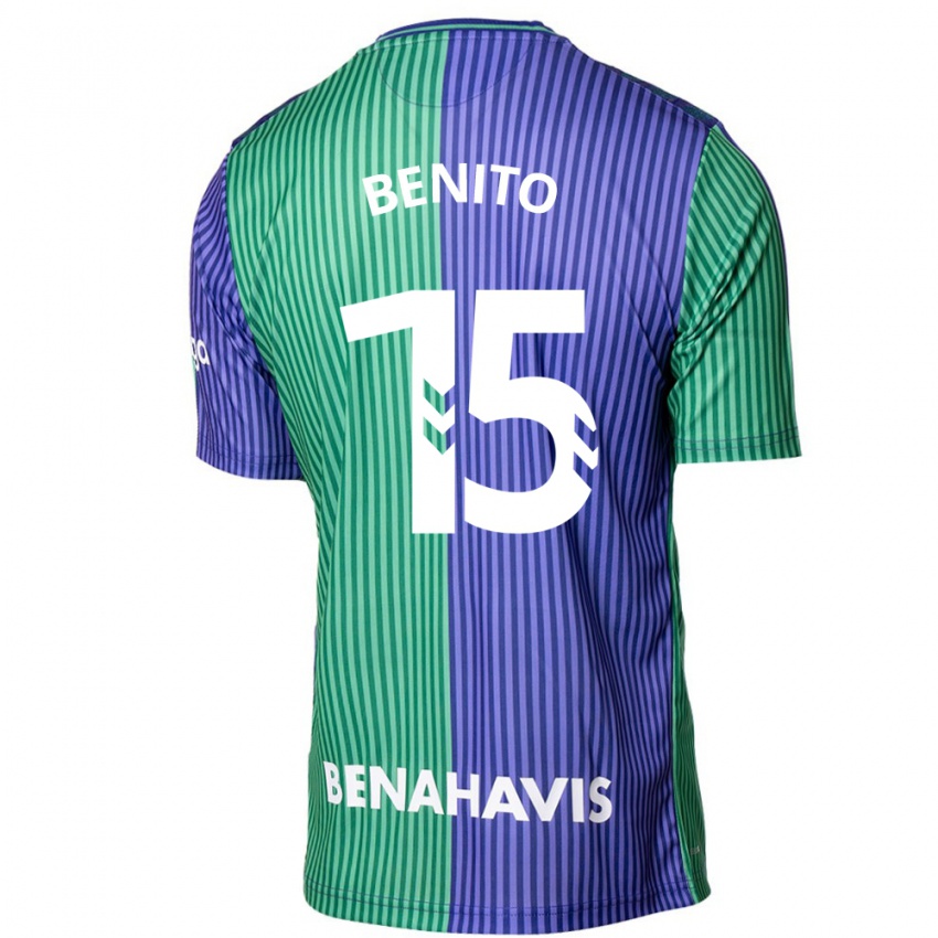 Criança Camisola Iván Benito #15 Azul Esverdeado Alternativa 2023/24 Camisa Brasil