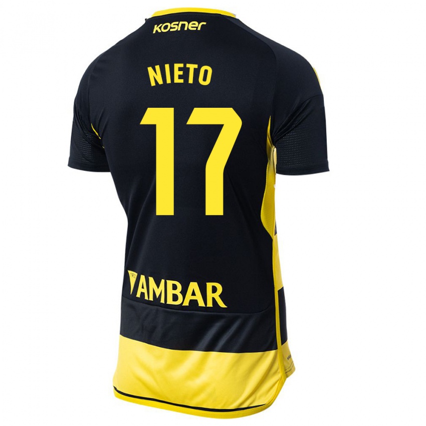 Criança Camisola Carlos Nieto #17 Preto Amarelo Alternativa 2023/24 Camisa Brasil