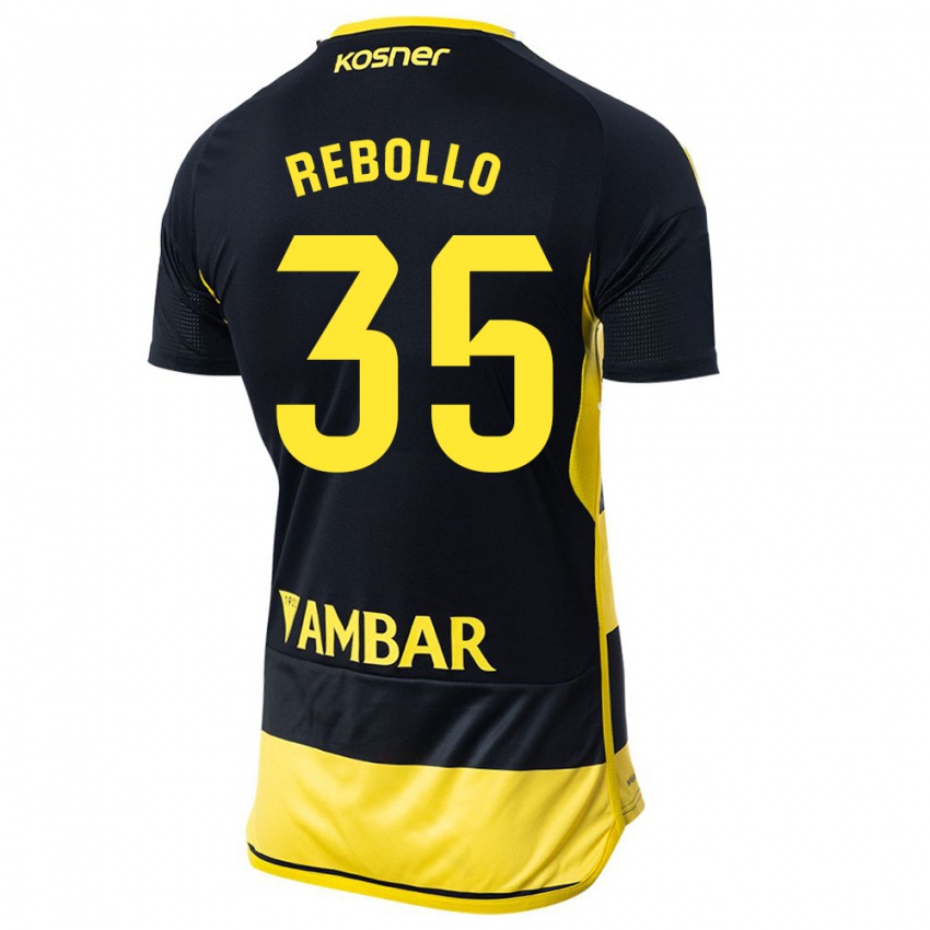 Criança Camisola Dani Rebollo #35 Preto Amarelo Alternativa 2023/24 Camisa Brasil