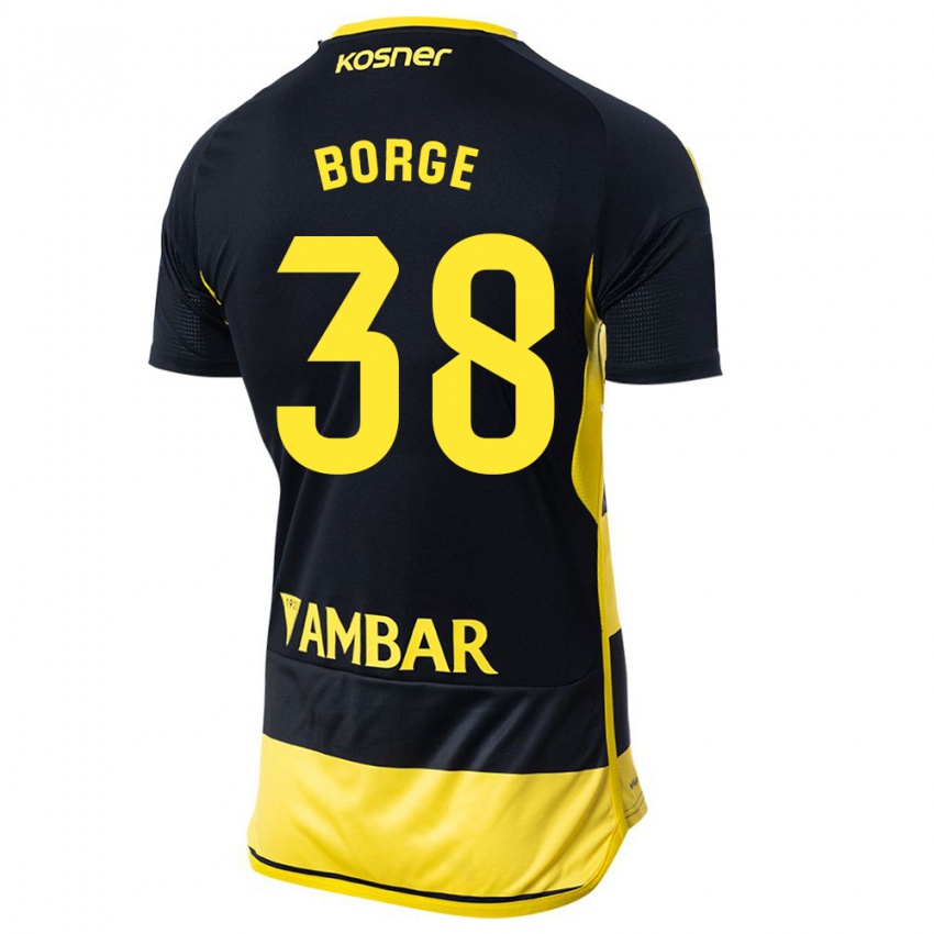 Criança Camisola Andrés Borge #38 Preto Amarelo Alternativa 2023/24 Camisa Brasil