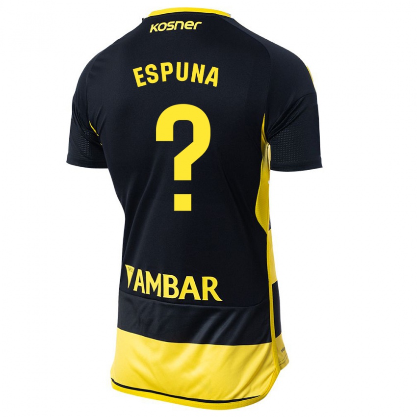 Criança Camisola Nico Espuña #0 Preto Amarelo Alternativa 2023/24 Camisa Brasil