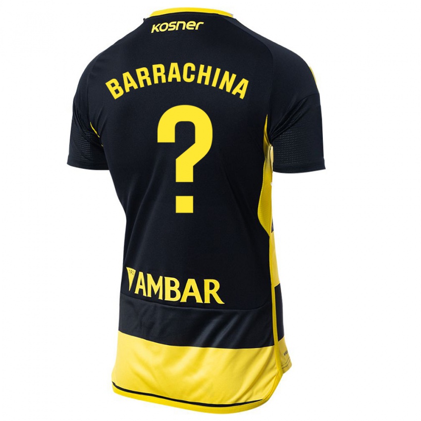 Criança Camisola Hugo Barrachina #0 Preto Amarelo Alternativa 2023/24 Camisa Brasil