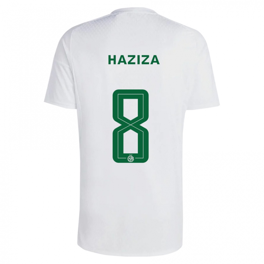 Criança Camisola Dolev Haziza #8 Azul Esverdeado Alternativa 2023/24 Camisa Brasil