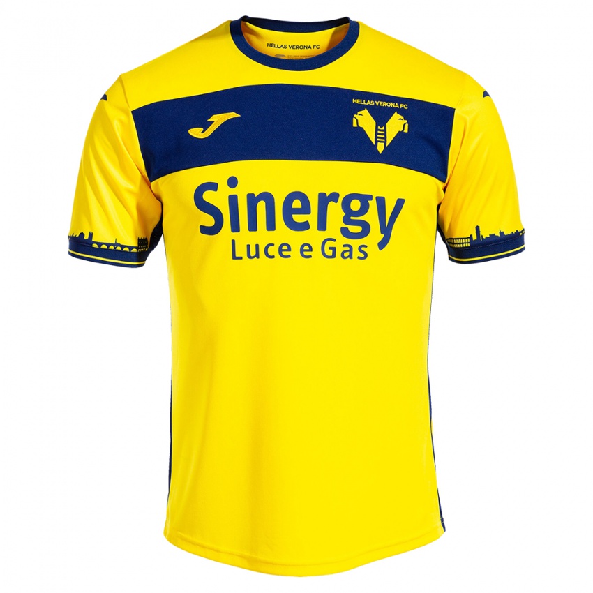 Criança Camisola Mattia Sambugaro #0 Amarelo Alternativa 2023/24 Camisa Brasil