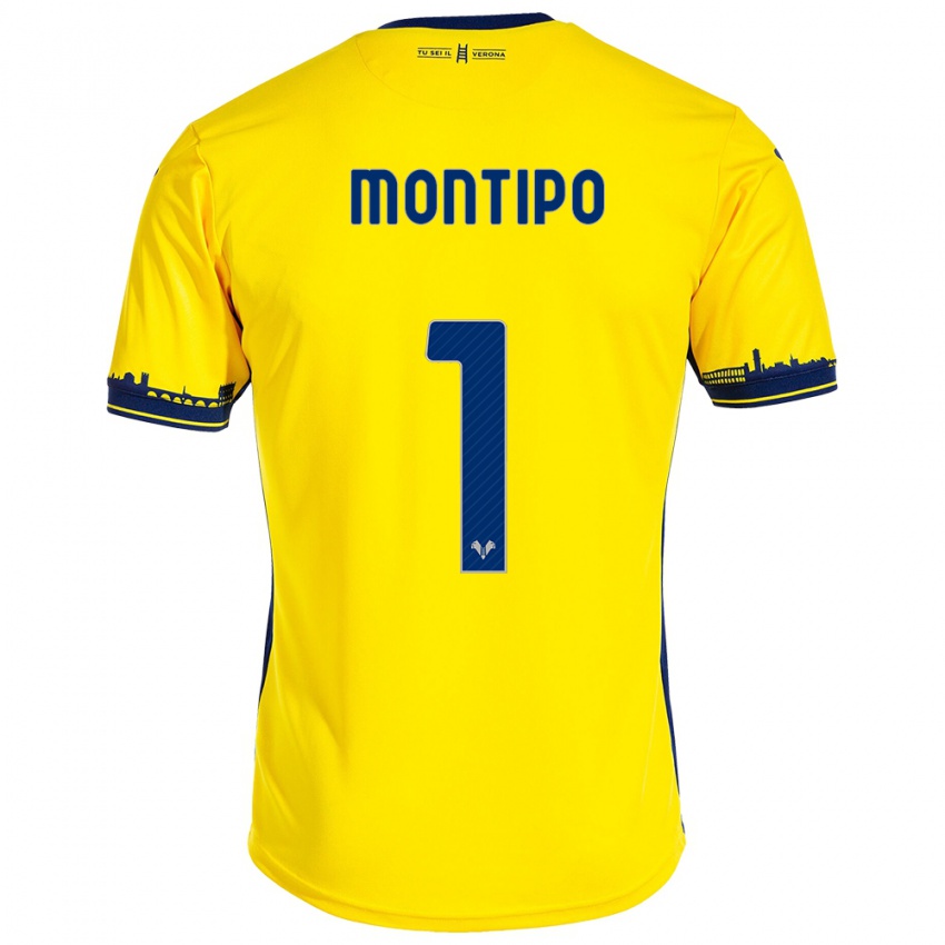 Criança Camisola Lorenzo Montipò #1 Amarelo Alternativa 2023/24 Camisa Brasil