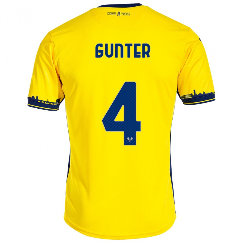 Criança Camisola Koray Günter #4 Amarelo Alternativa 2023/24 Camisa Brasil