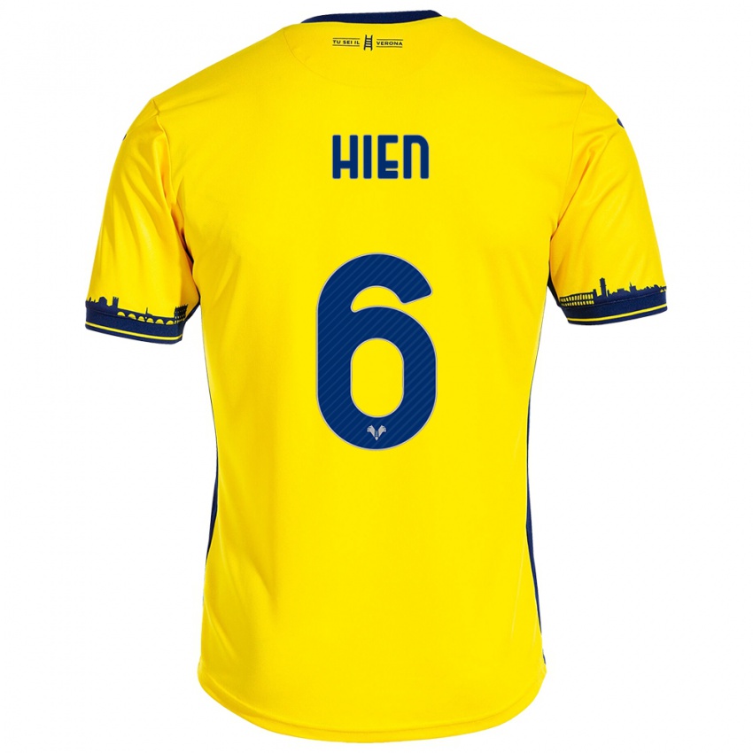 Criança Camisola Isak Hien #6 Amarelo Alternativa 2023/24 Camisa Brasil