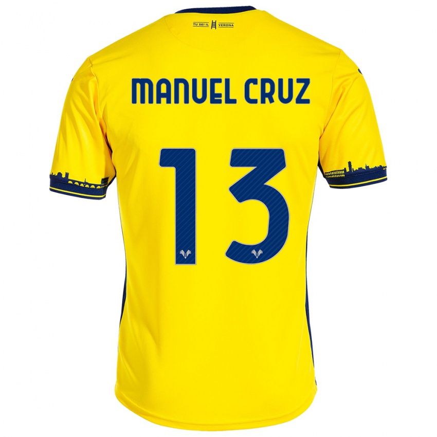 Criança Camisola Juan Manuel Cruz #13 Amarelo Alternativa 2023/24 Camisa Brasil