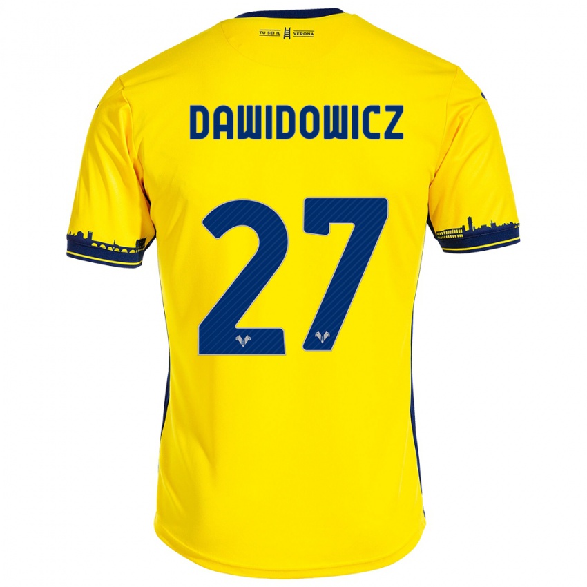 Criança Camisola Pawel Dawidowicz #27 Amarelo Alternativa 2023/24 Camisa Brasil