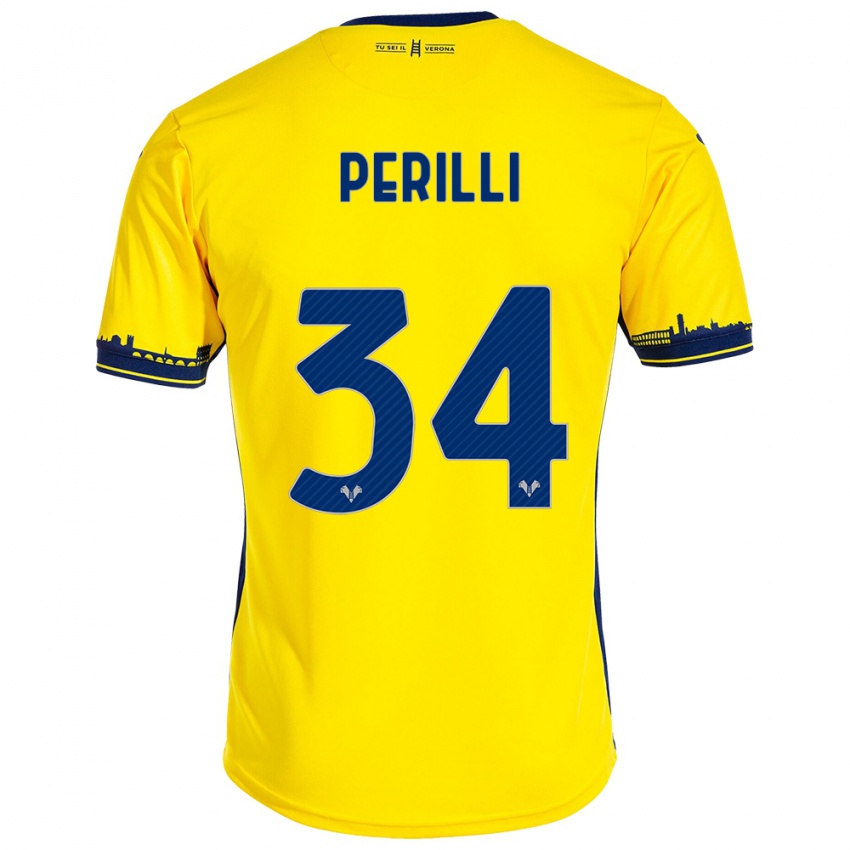 Criança Camisola Simone Perilli #34 Amarelo Alternativa 2023/24 Camisa Brasil