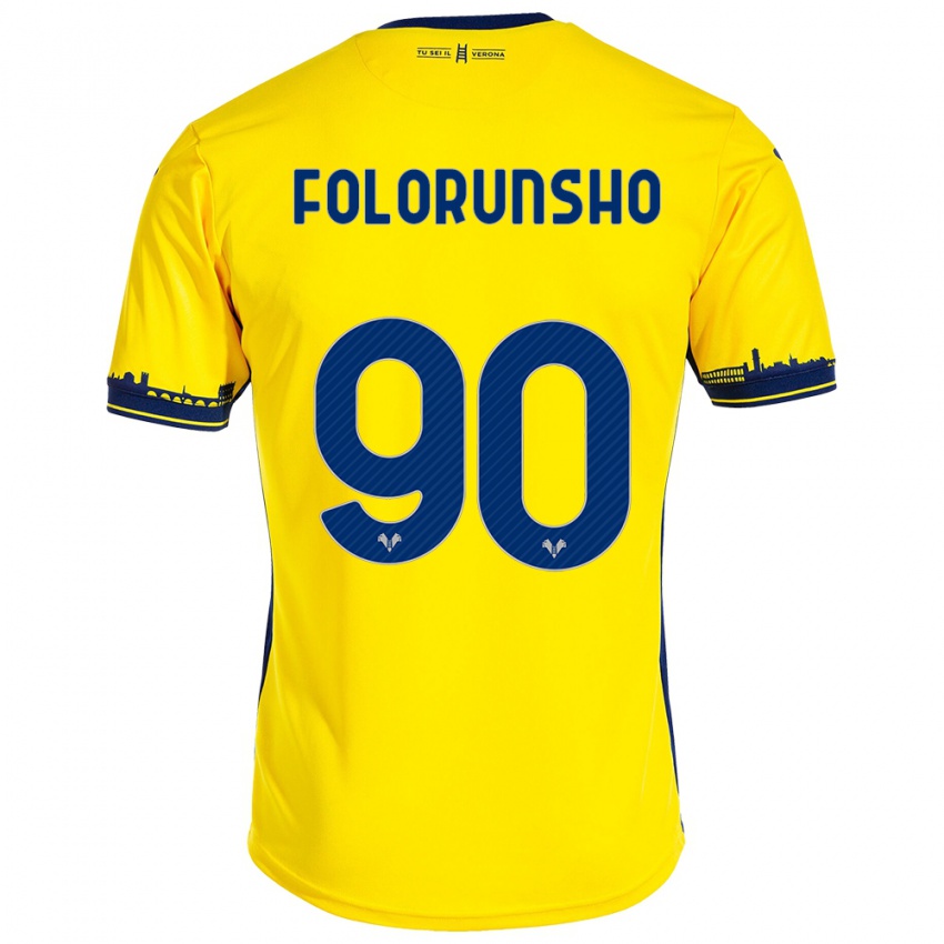 Criança Camisola Michael Folorunsho #90 Amarelo Alternativa 2023/24 Camisa Brasil