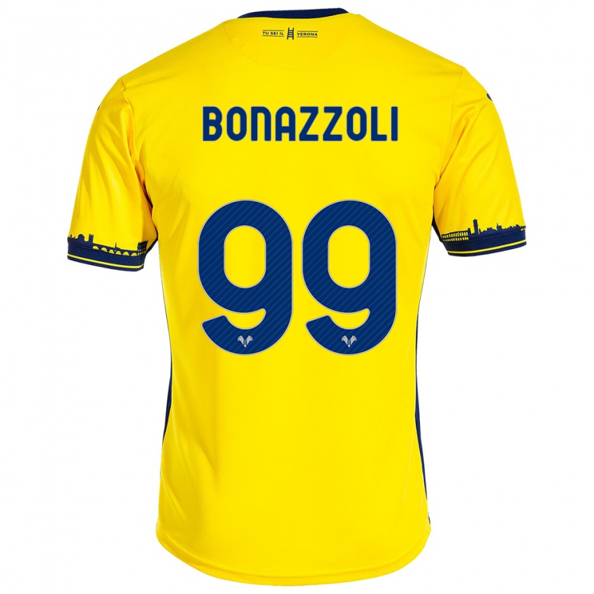 Criança Camisola Federico Bonazzoli #99 Amarelo Alternativa 2023/24 Camisa Brasil