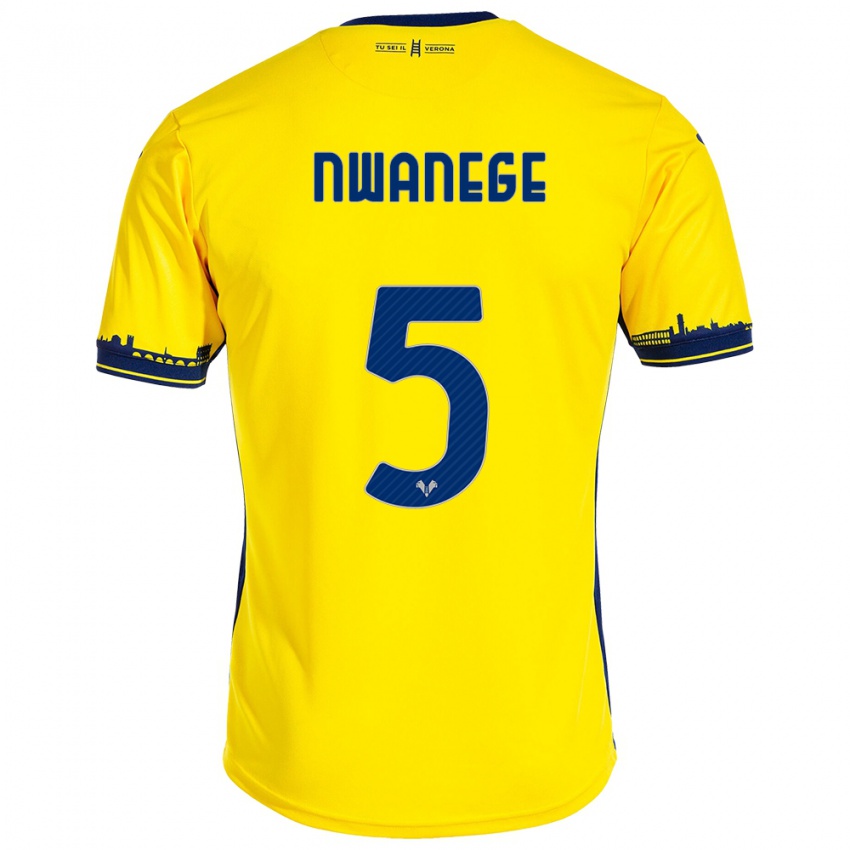 Criança Camisola Karlson Nwanege #5 Amarelo Alternativa 2023/24 Camisa Brasil