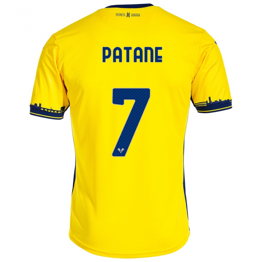 Criança Camisola Nicola Patanè #7 Amarelo Alternativa 2023/24 Camisa Brasil