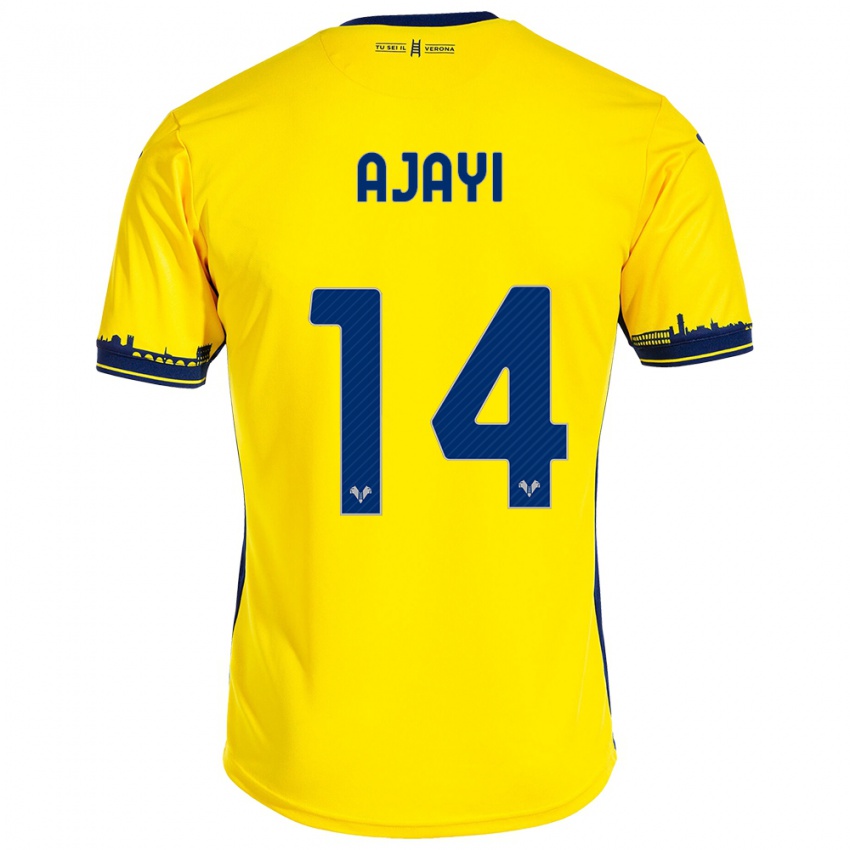 Criança Camisola Junior Ajayi #14 Amarelo Alternativa 2023/24 Camisa Brasil