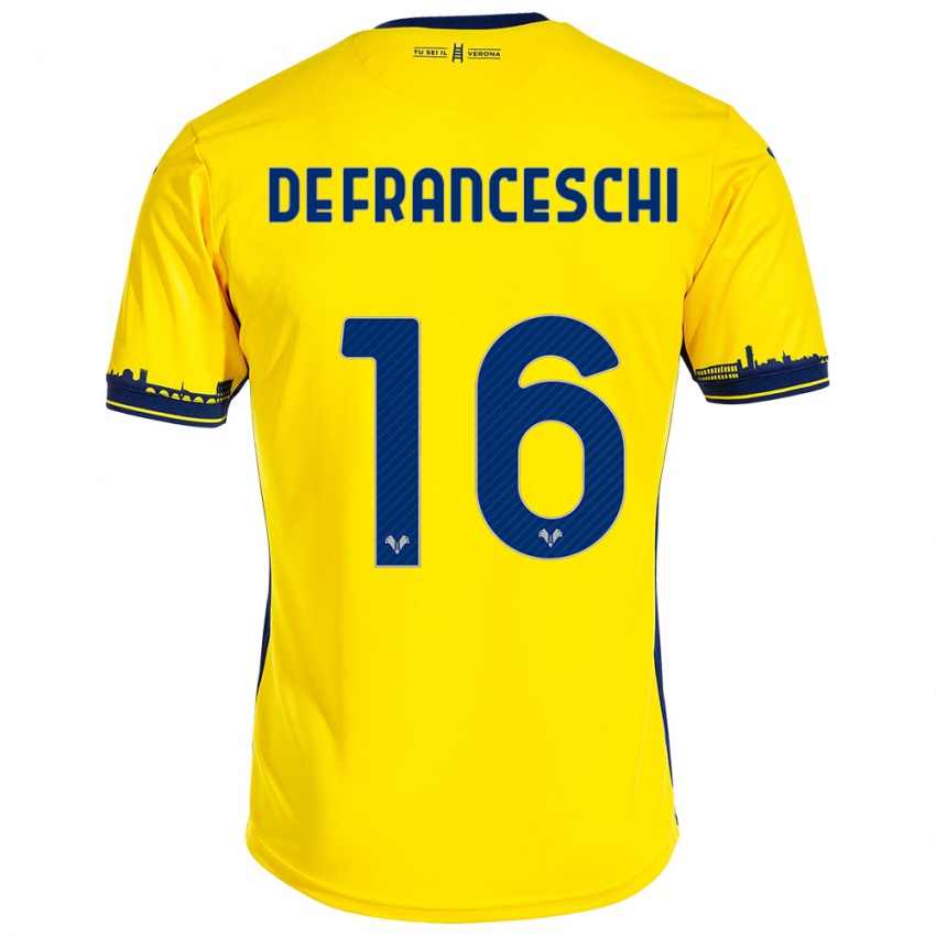 Criança Camisola Edoardo De Franceschi #16 Amarelo Alternativa 2023/24 Camisa Brasil