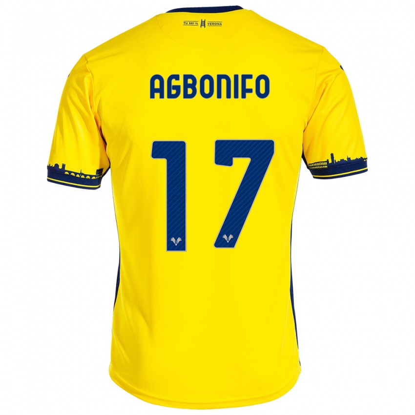 Criança Camisola Richi Agbonifo #17 Amarelo Alternativa 2023/24 Camisa Brasil