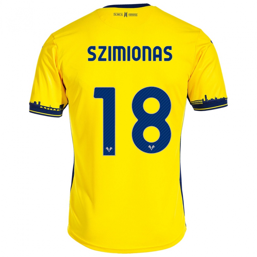 Criança Camisola Luca Szimionas #18 Amarelo Alternativa 2023/24 Camisa Brasil