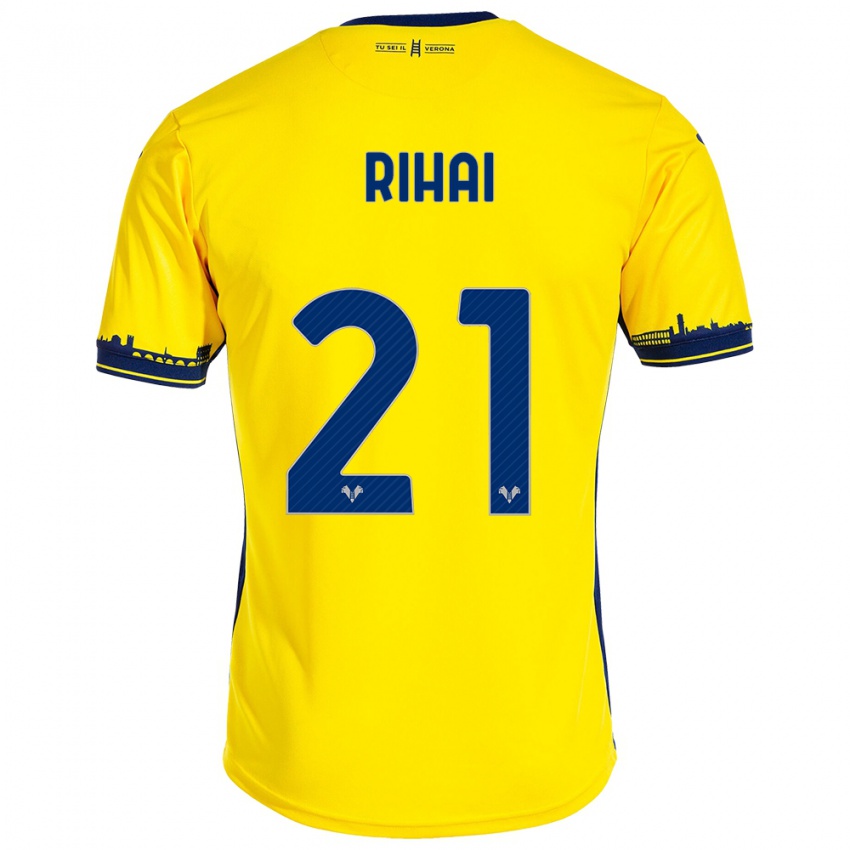 Criança Camisola Aiman Rihai #21 Amarelo Alternativa 2023/24 Camisa Brasil