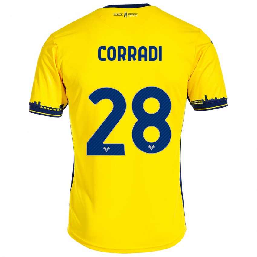 Criança Camisola Christian Corradi #28 Amarelo Alternativa 2023/24 Camisa Brasil