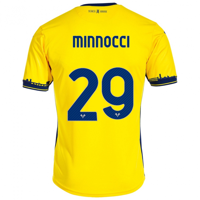 Criança Camisola Valerio Minnocci #29 Amarelo Alternativa 2023/24 Camisa Brasil