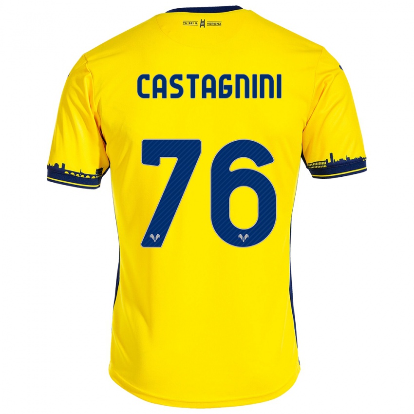 Criança Camisola Mirko Castagnini #76 Amarelo Alternativa 2023/24 Camisa Brasil