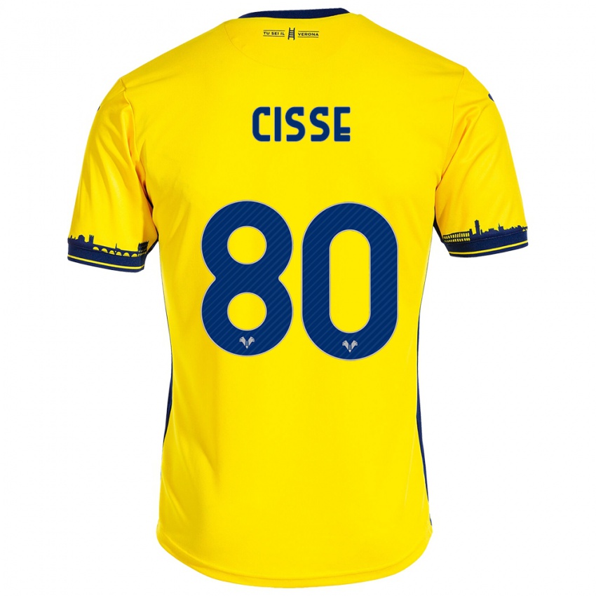 Criança Camisola Alphadjo Cissè #80 Amarelo Alternativa 2023/24 Camisa Brasil