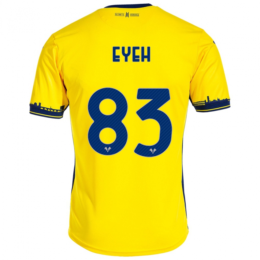 Criança Camisola Nicholas Eyeh #83 Amarelo Alternativa 2023/24 Camisa Brasil