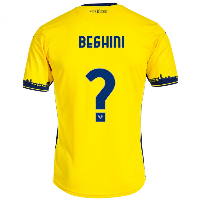 Criança Camisola Alessandro Beghini #0 Amarelo Alternativa 2023/24 Camisa Brasil