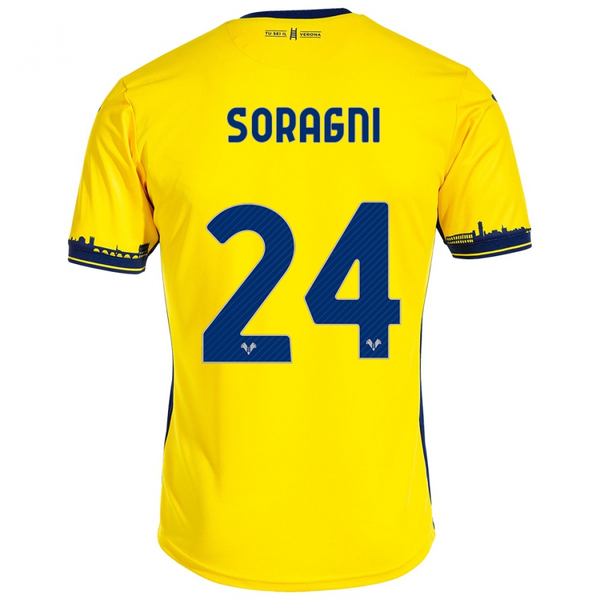 Criança Camisola Alberto Soragni #24 Amarelo Alternativa 2023/24 Camisa Brasil