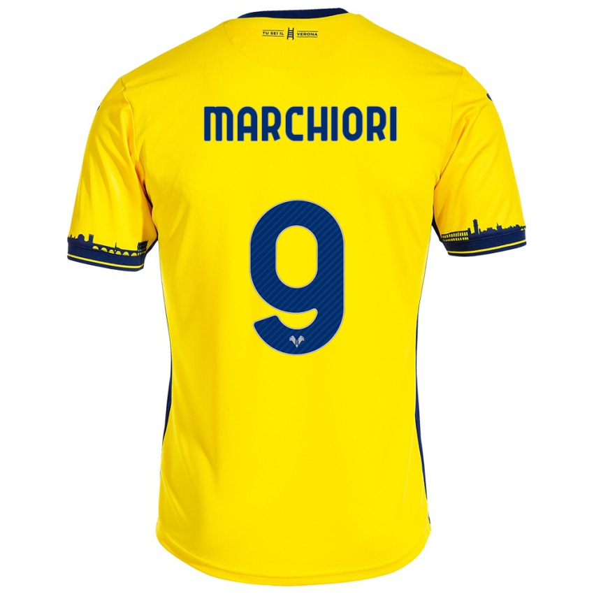 Criança Camisola Giorgia Marchiori #9 Amarelo Alternativa 2023/24 Camisa Brasil