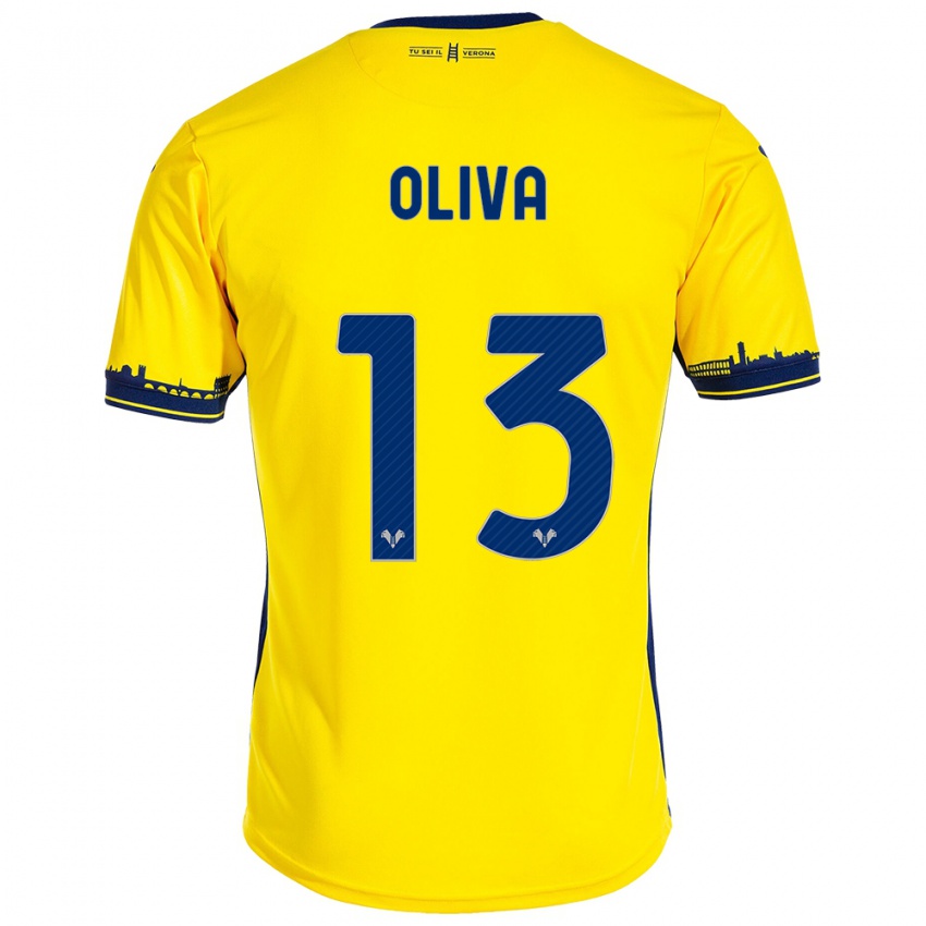 Criança Camisola Eleonora Oliva #13 Amarelo Alternativa 2023/24 Camisa Brasil