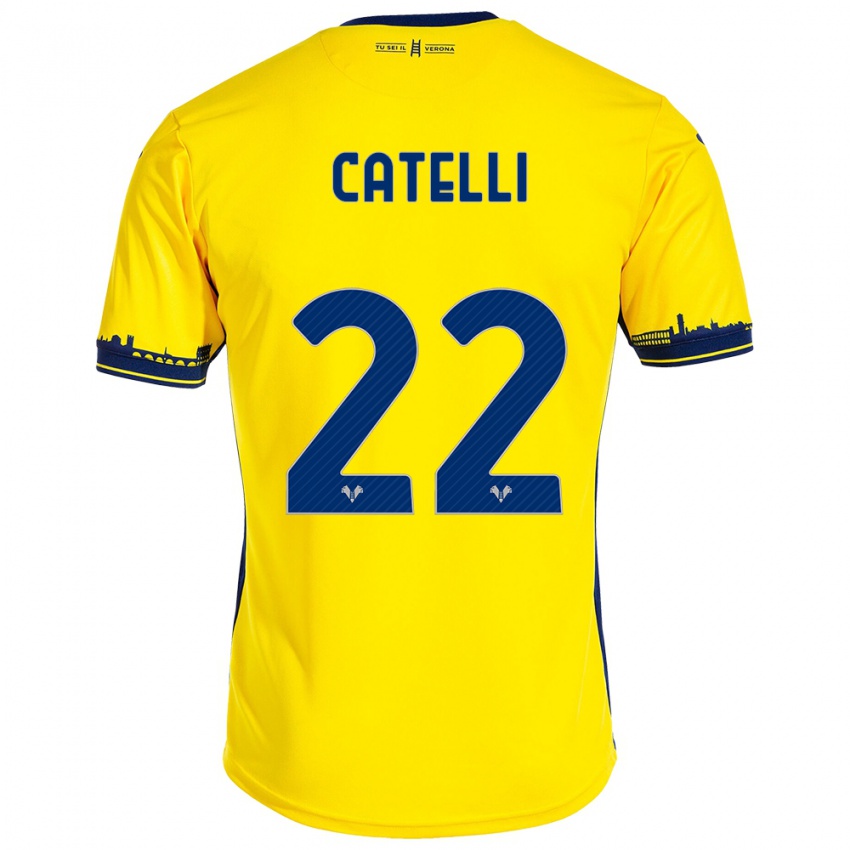 Criança Camisola Anna Catelli #22 Amarelo Alternativa 2023/24 Camisa Brasil