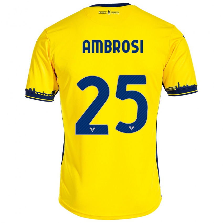 Criança Camisola Caterina Ambrosi #25 Amarelo Alternativa 2023/24 Camisa Brasil