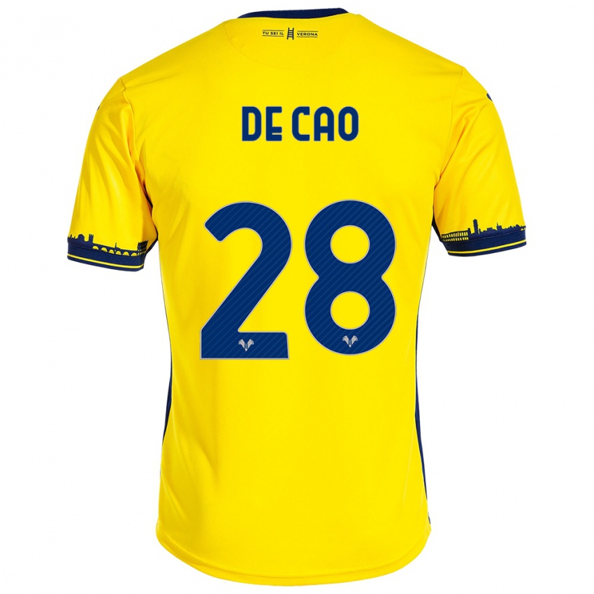 Criança Camisola Elena De Cao #28 Amarelo Alternativa 2023/24 Camisa Brasil